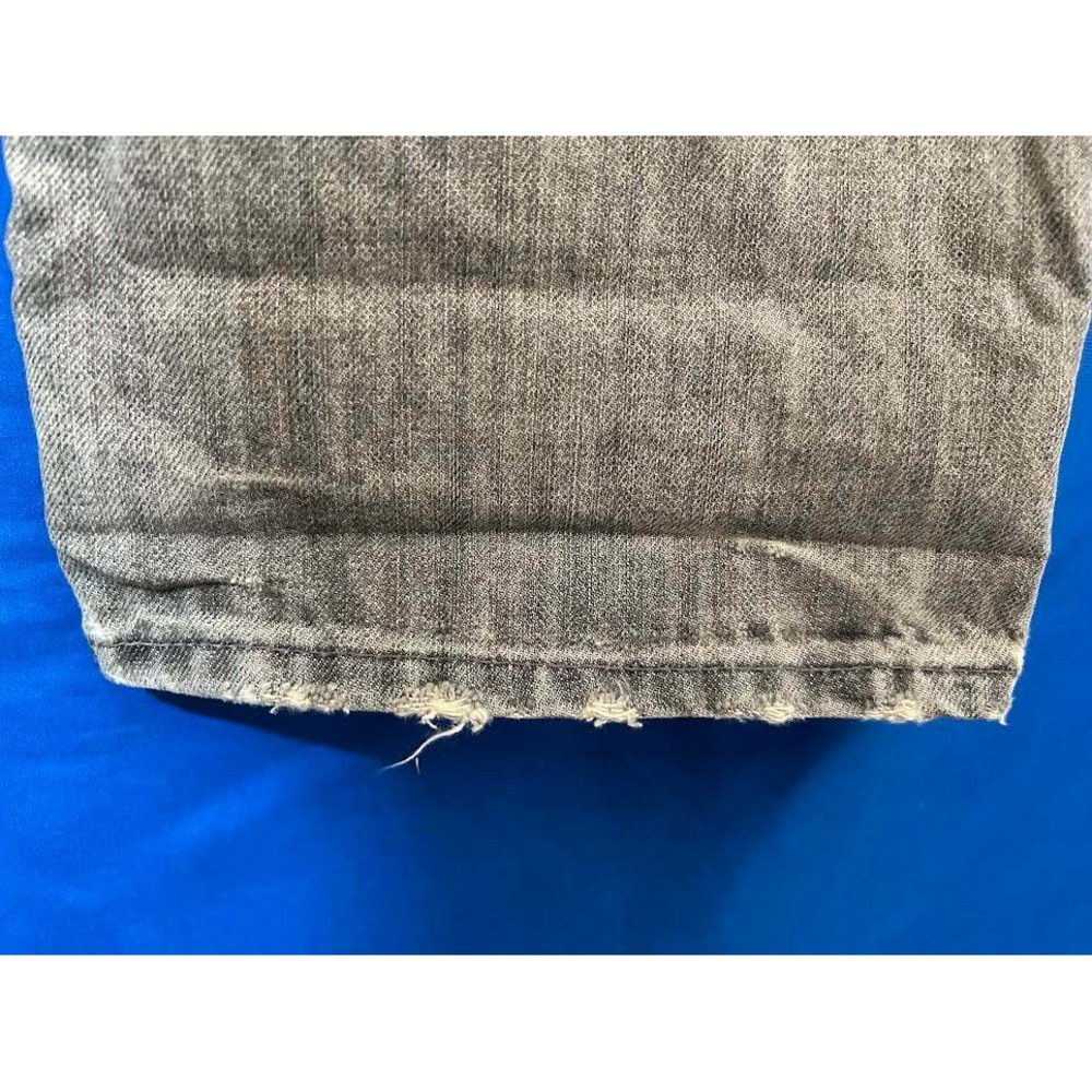 Polo Ralph Lauren Varick Slim Straight Jeans 40x32 Ash Grey Cotton Distressed - Picture 11 of 16
